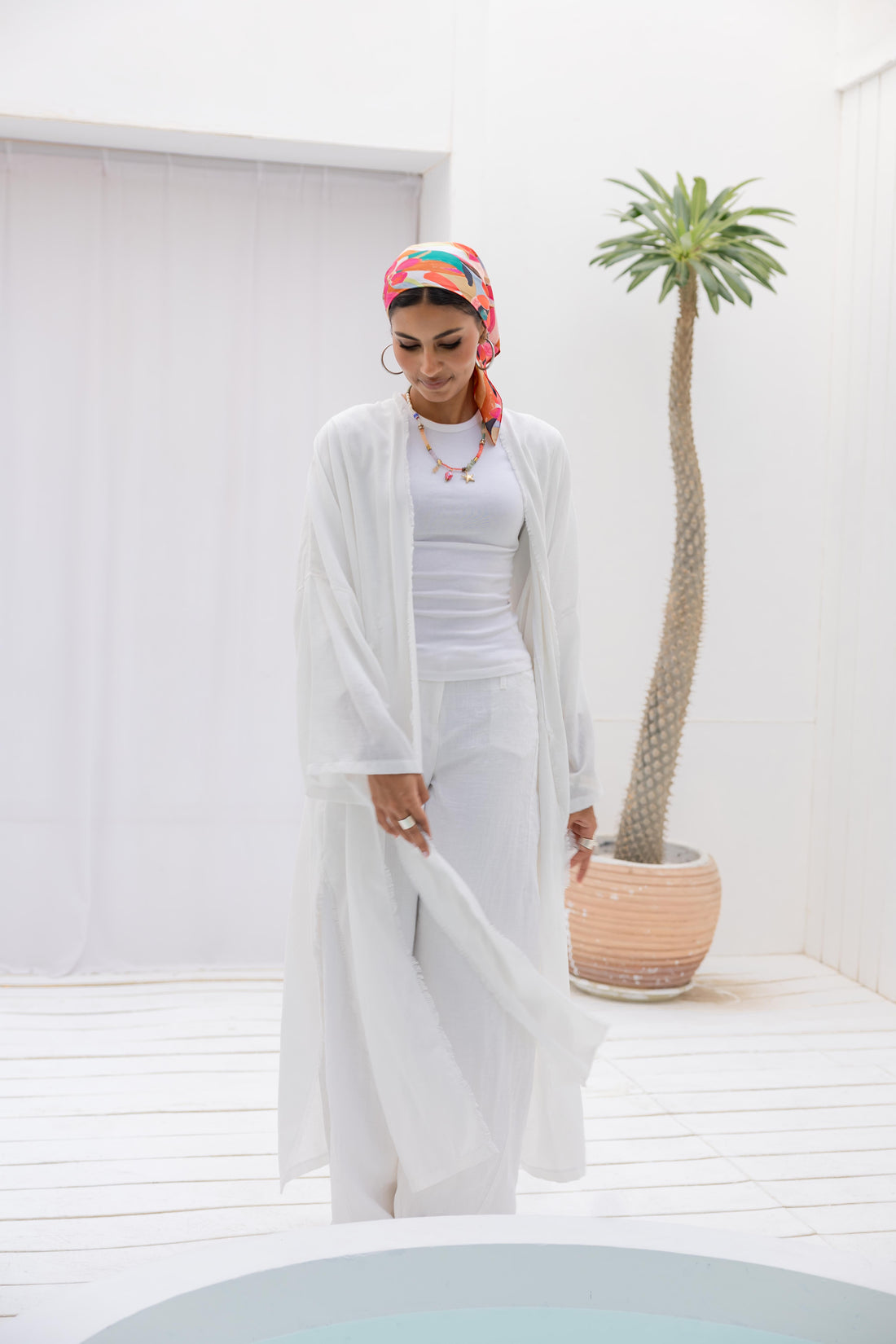 Coast kimono in White