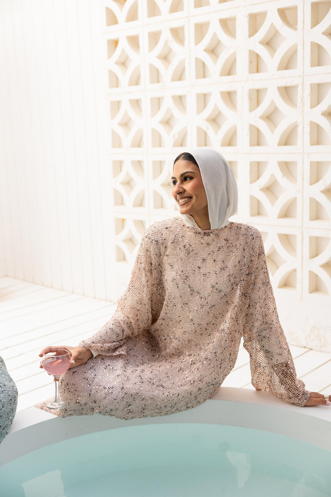 Maris Dress in Blush pink
