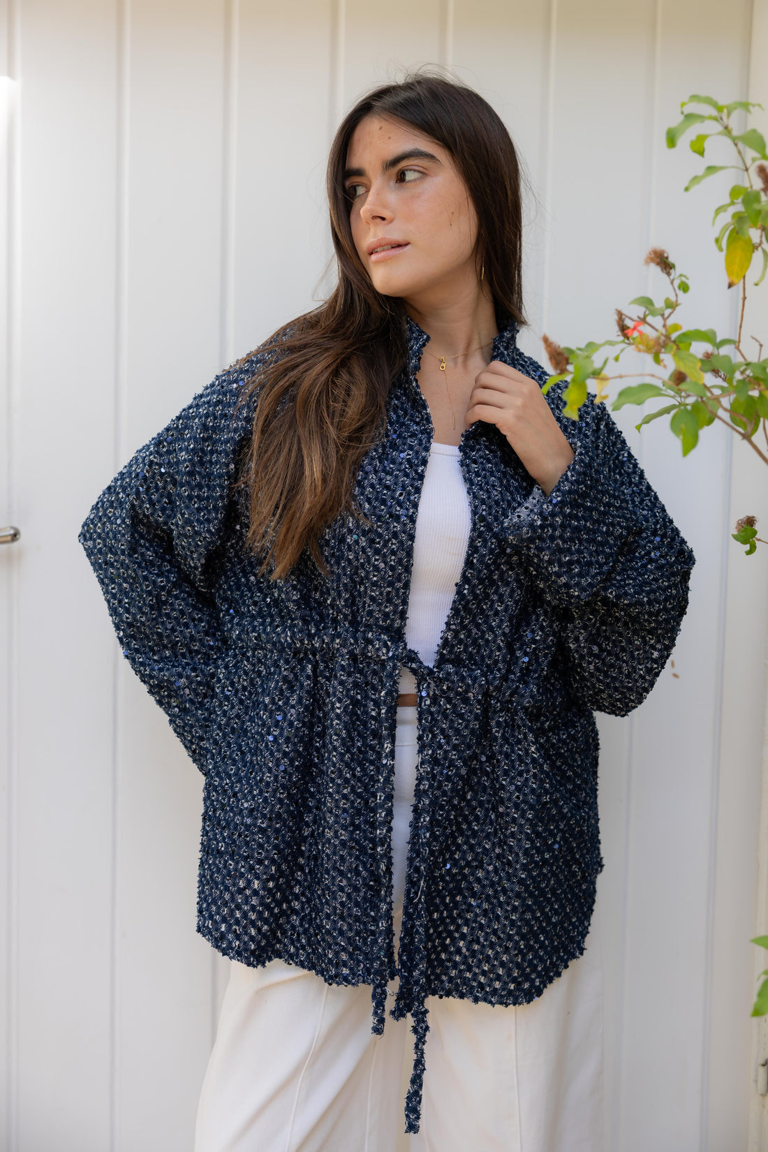Sparkle denim shirt