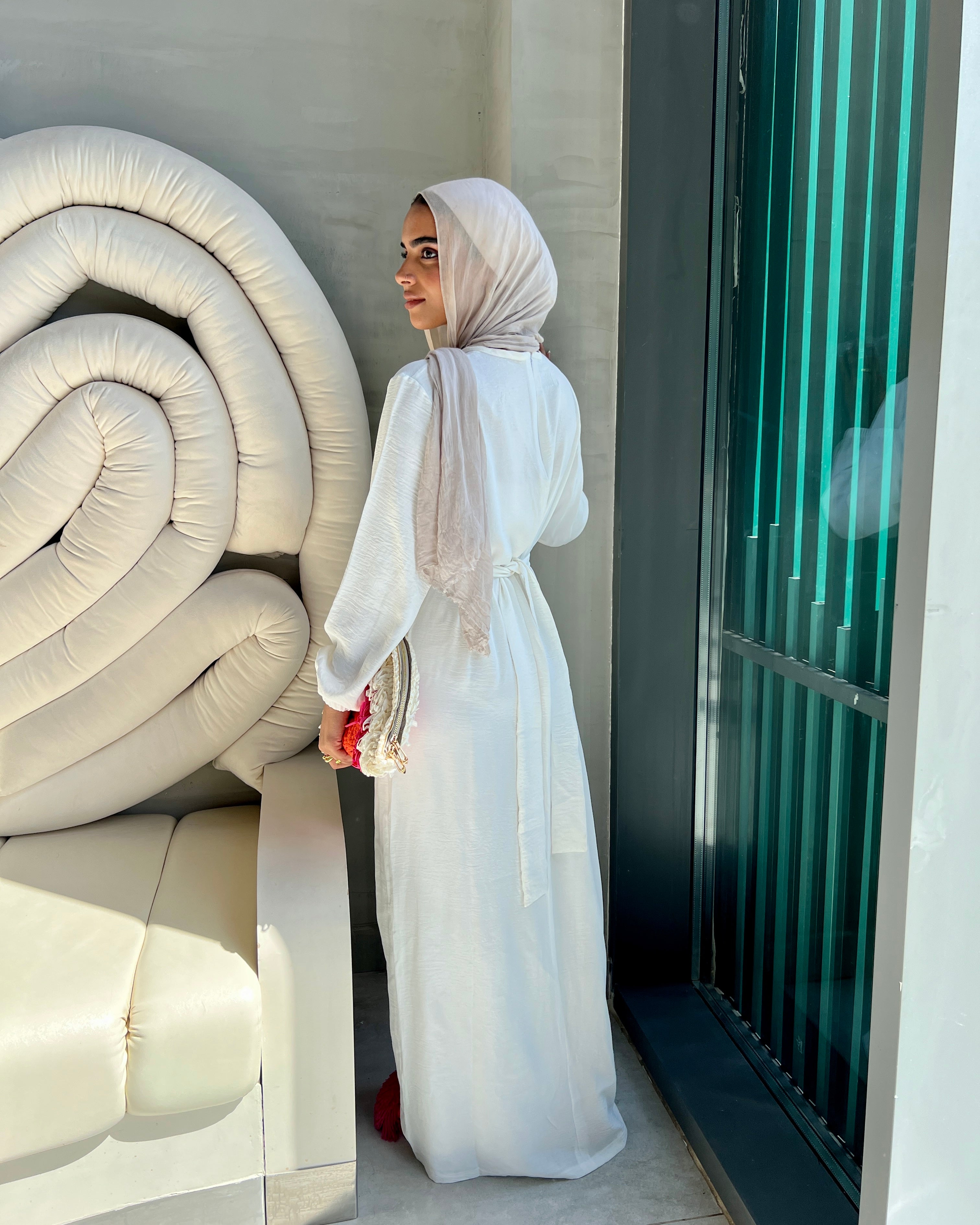 Wrap me dress in white