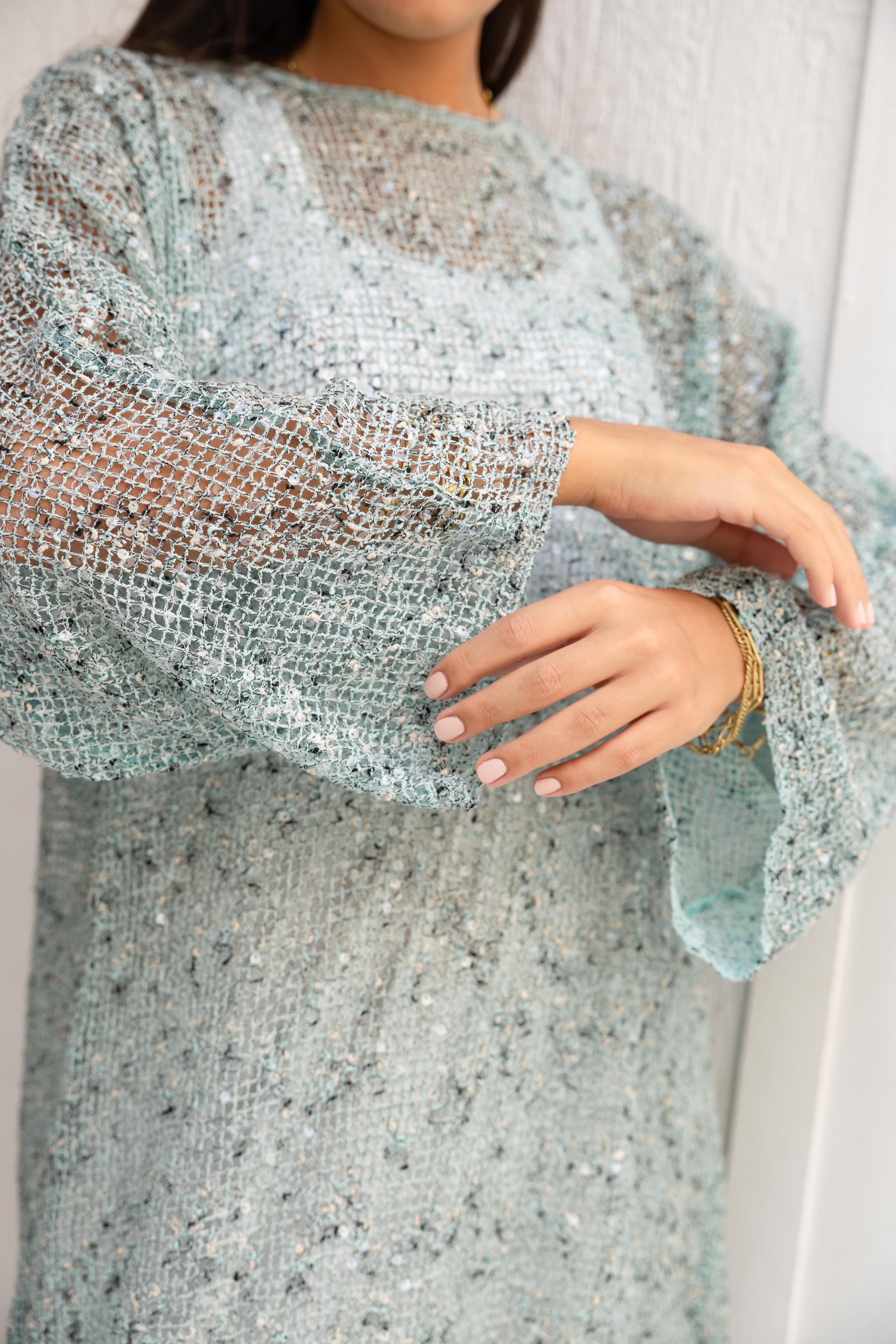 Maris Dress in Aqua blue