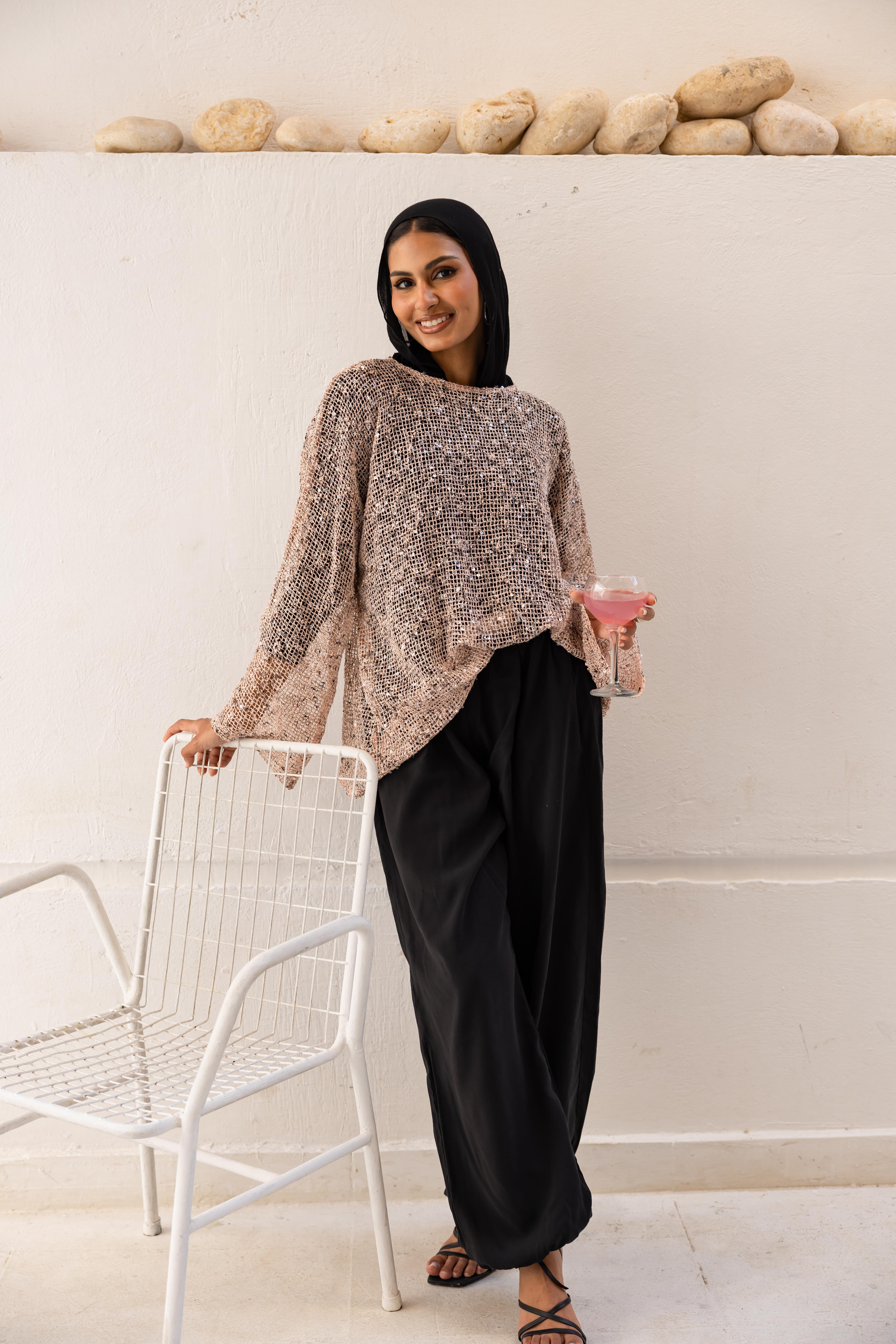 Shore Top in blush pink