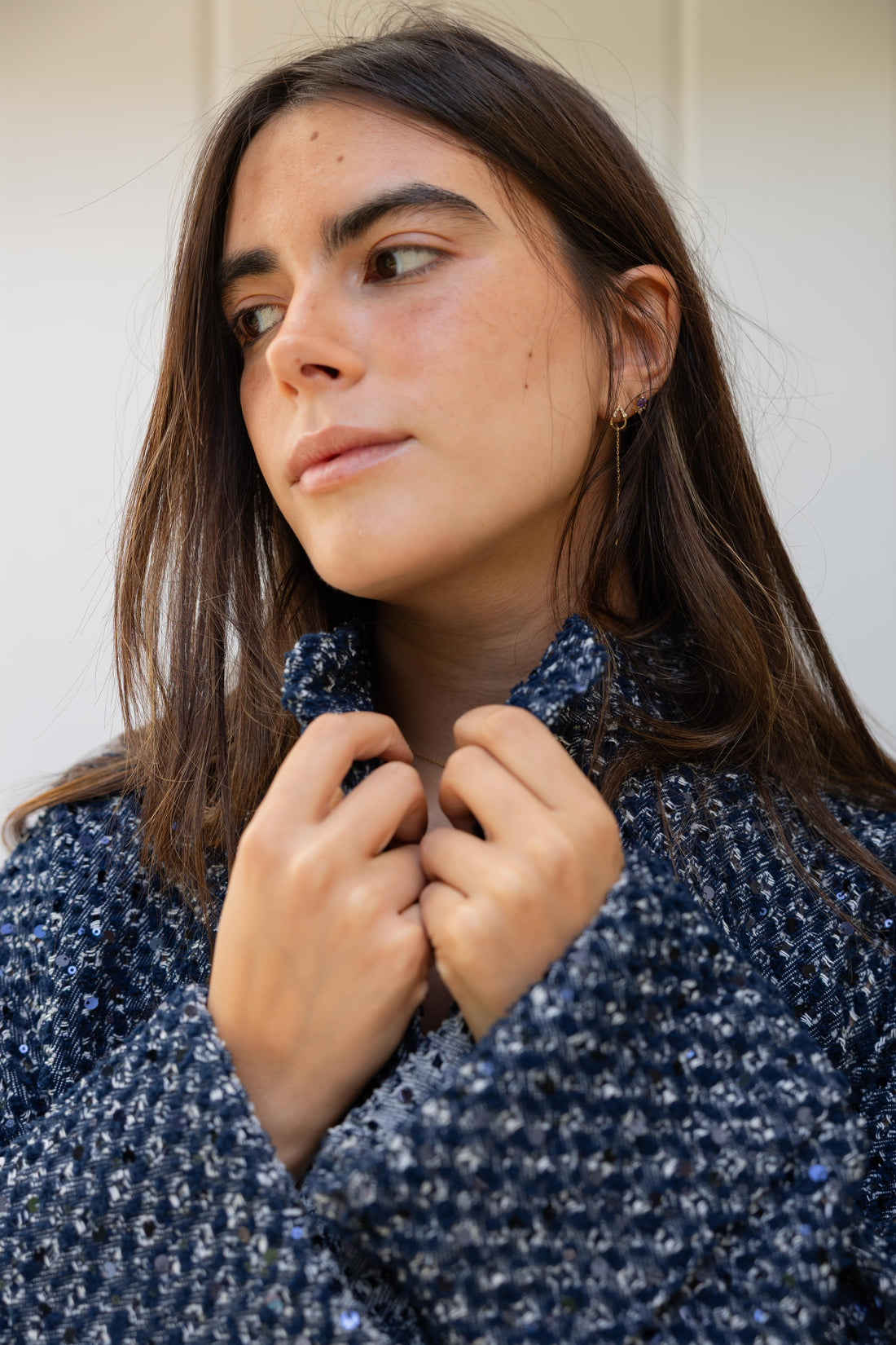 Sparkle denim shirt