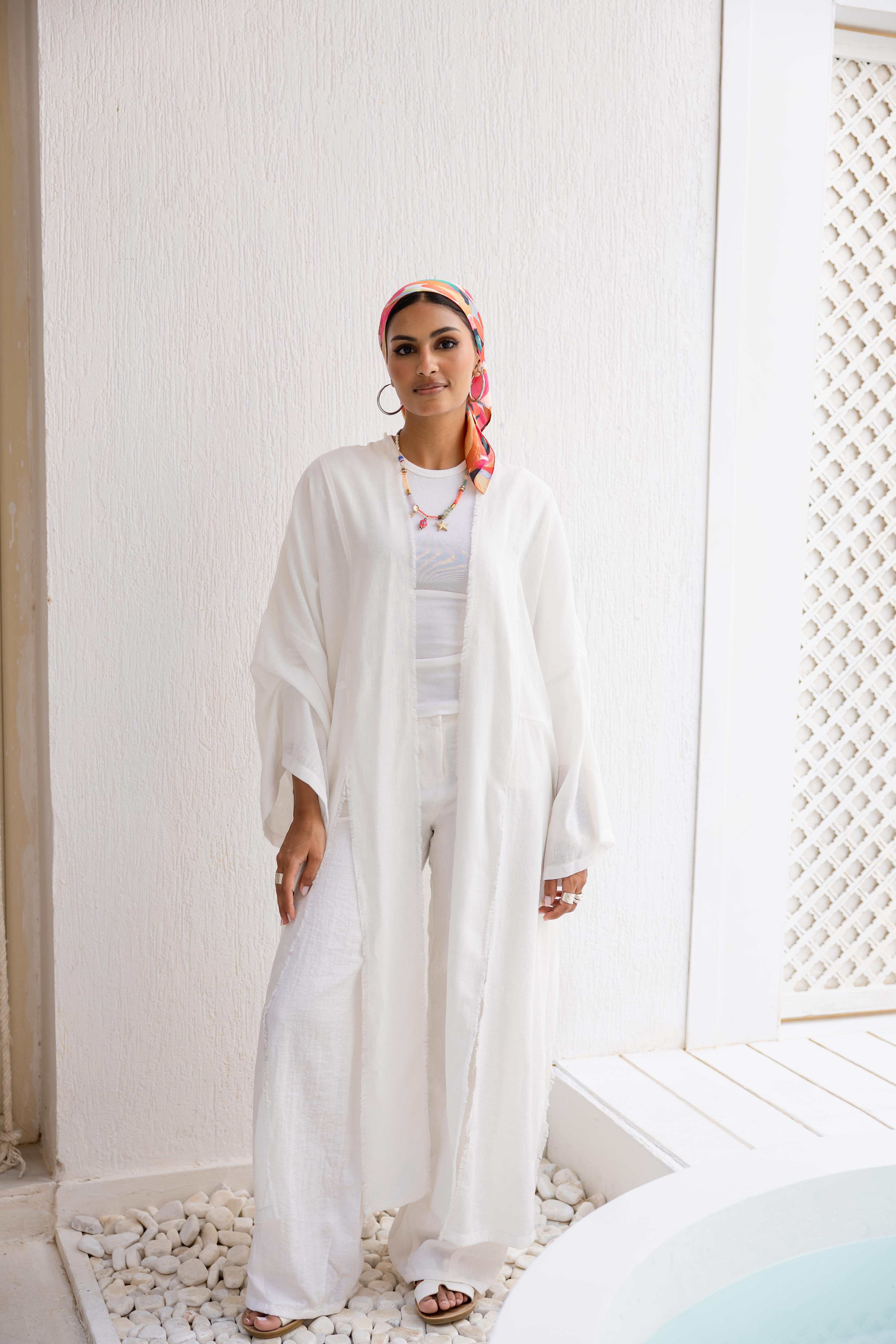 Coast kimono in White