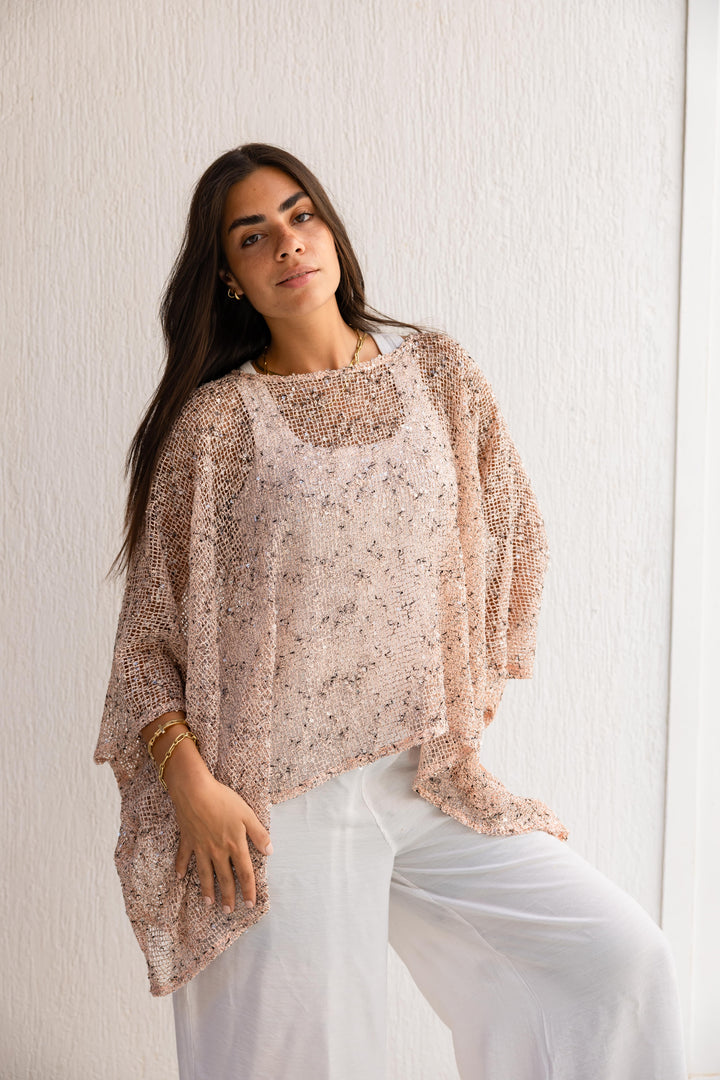 Breeze cape in Blush pink