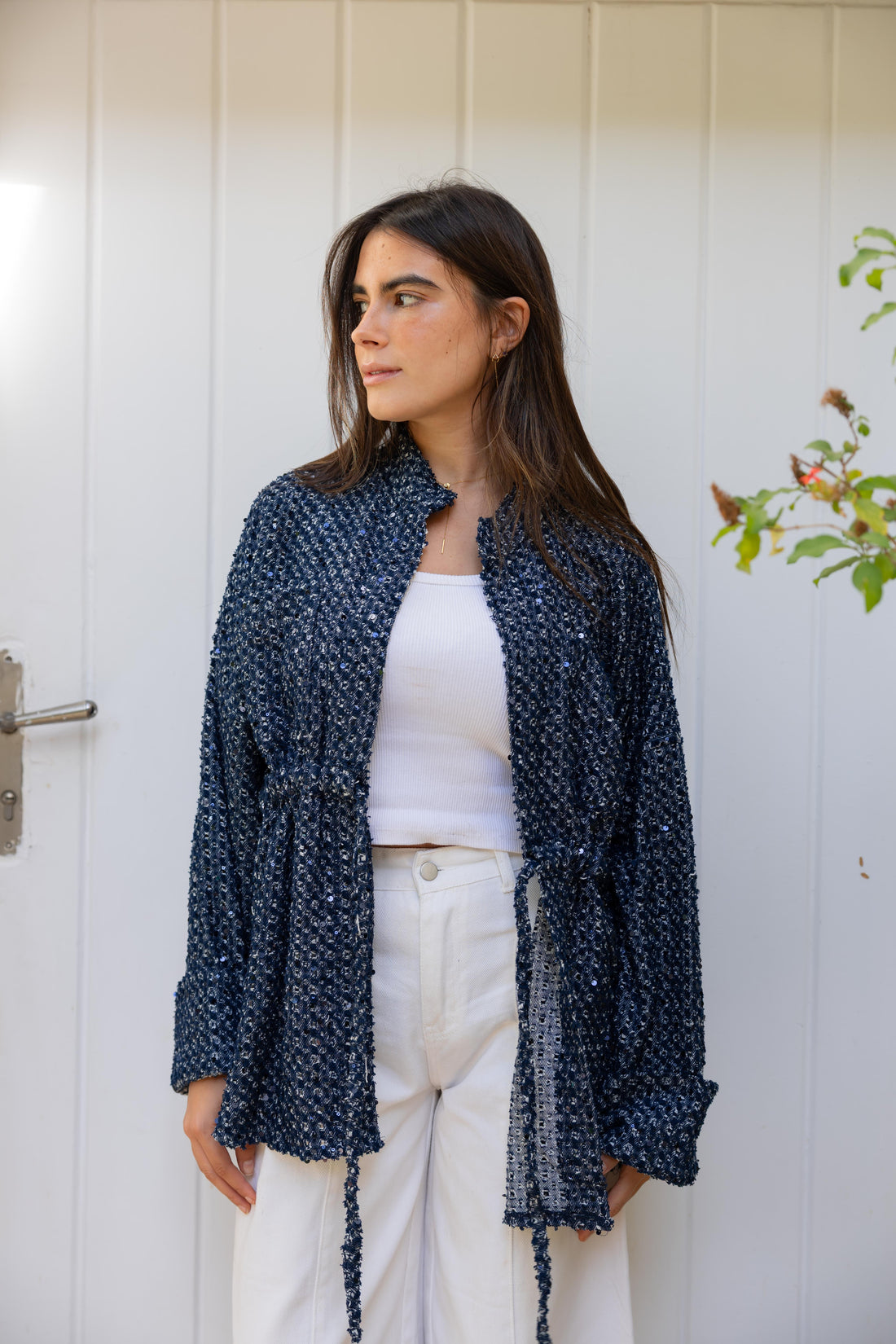 Sparkle denim shirt