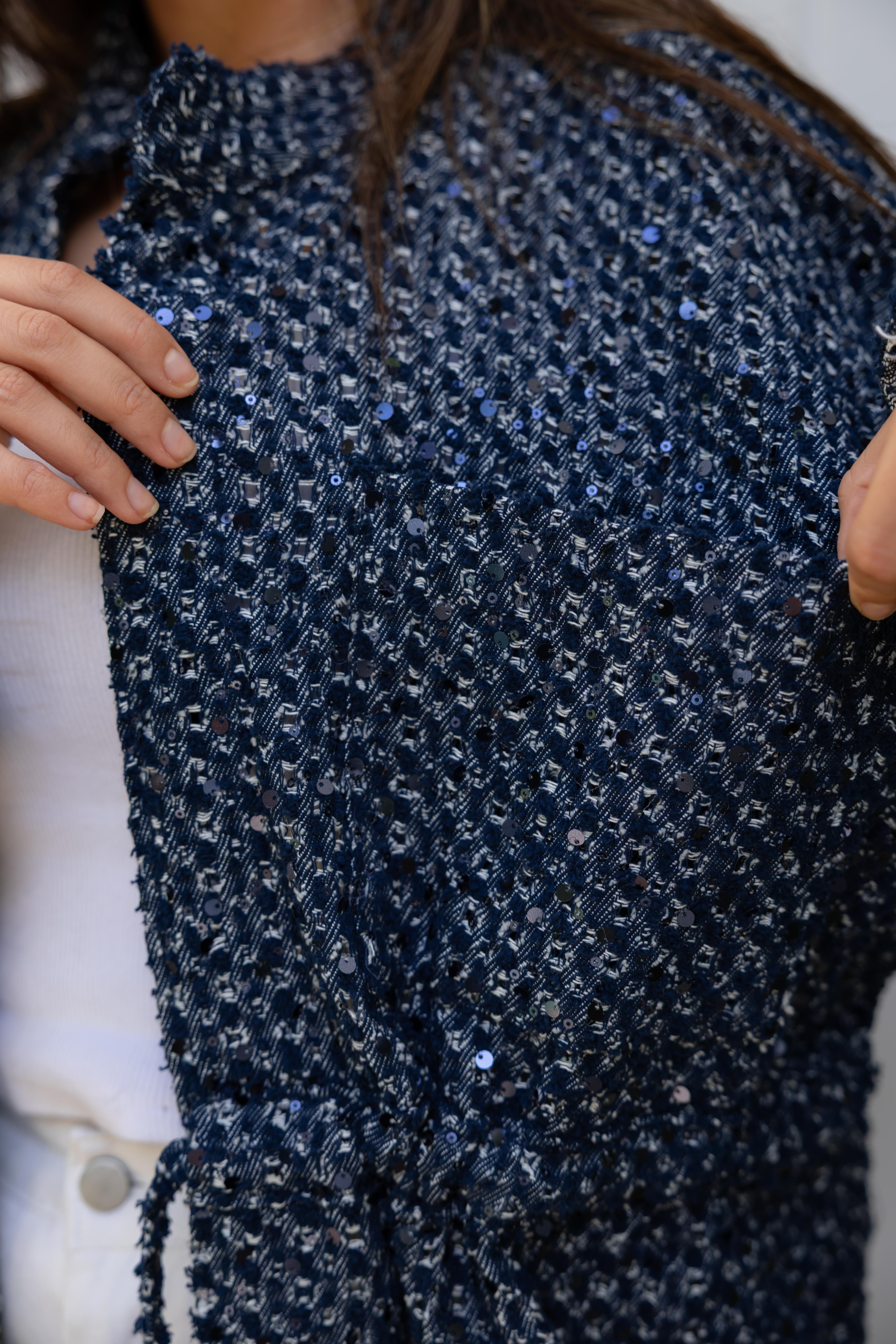 Sparkle denim shirt