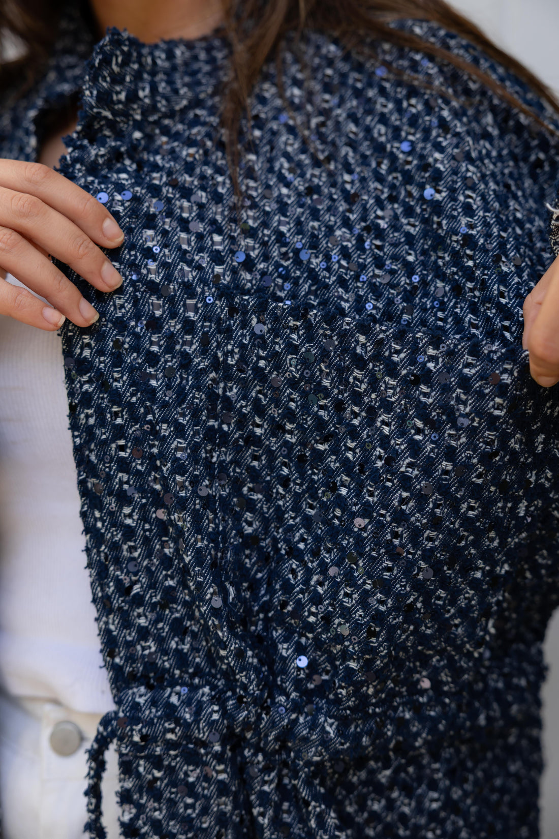 Sparkle denim shirt
