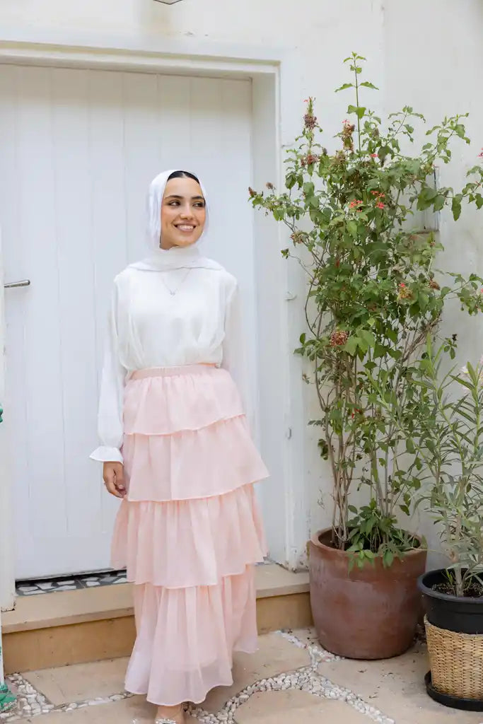 Glimmer skirt in soft pink
