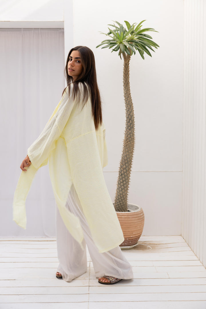Coast kimono in butter yellow