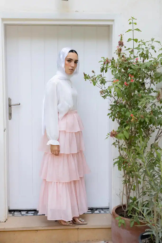 Glimmer skirt in soft pink
