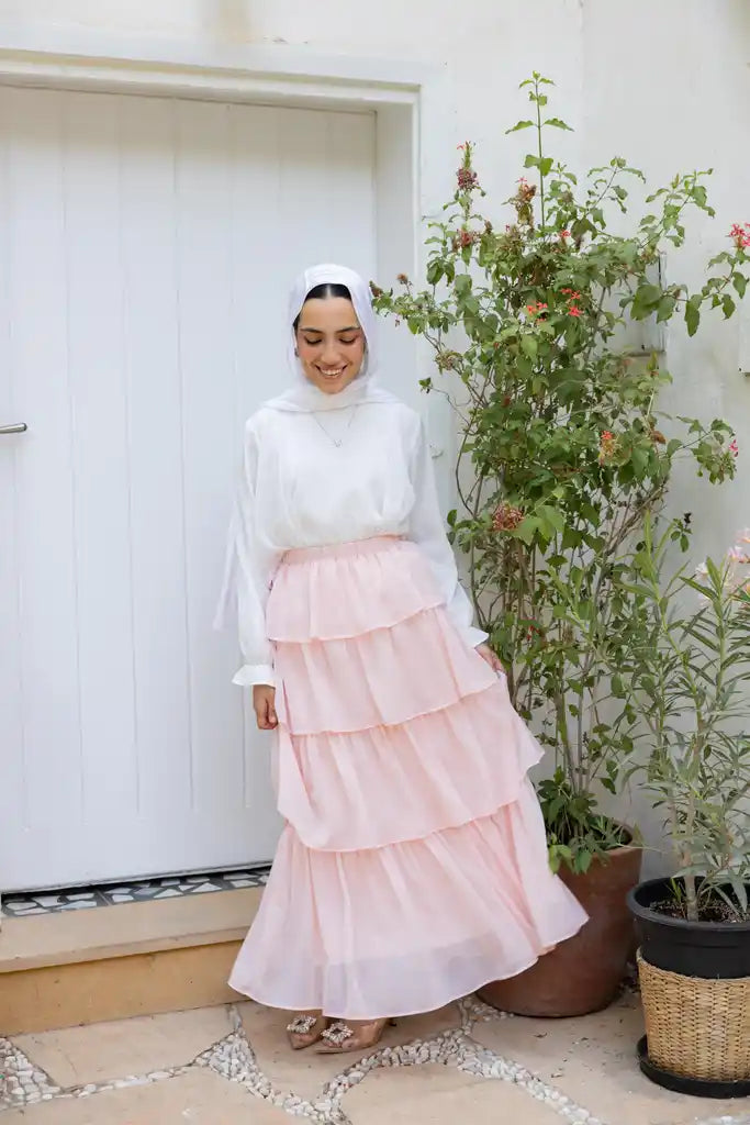 Glimmer skirt in soft pink