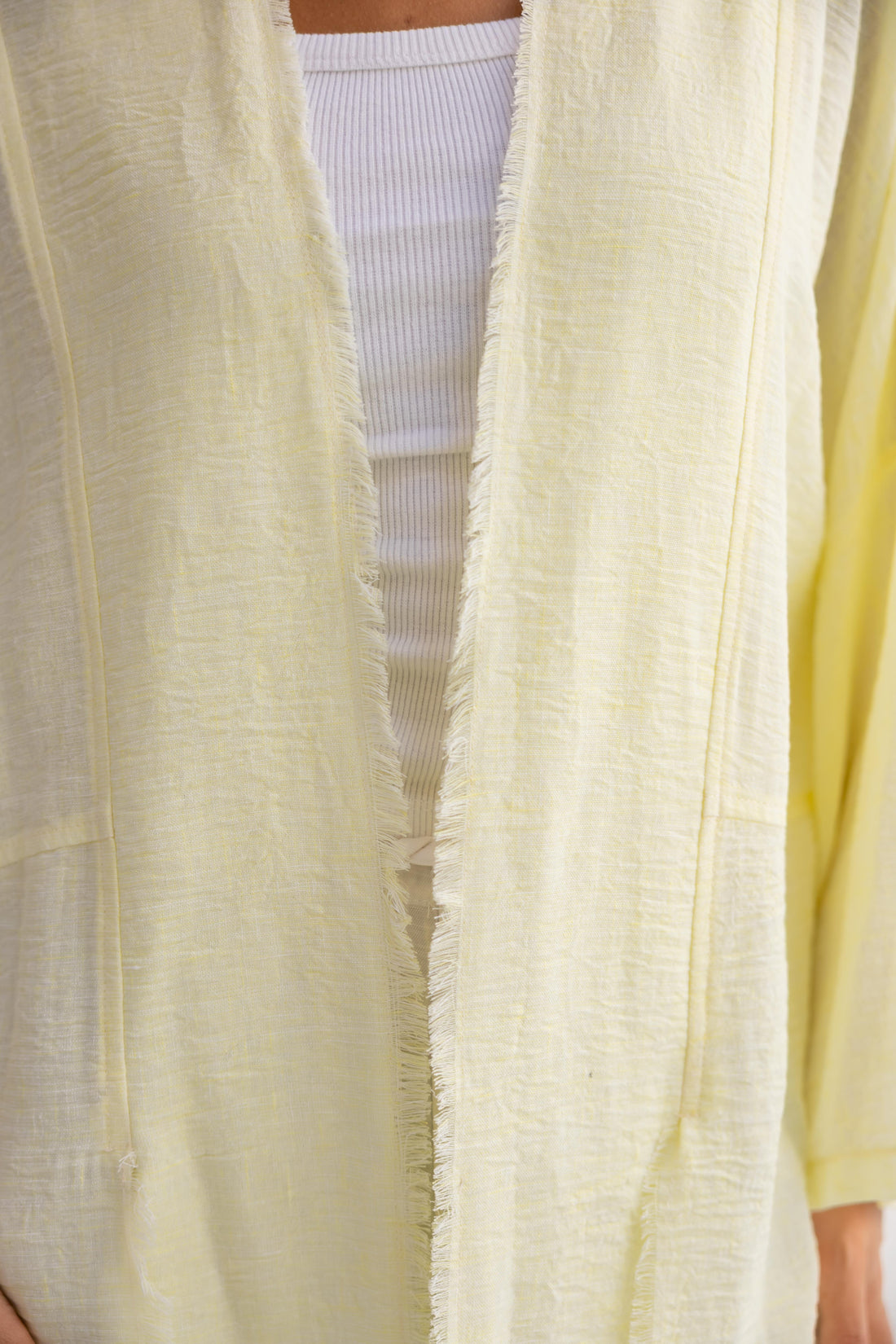 Coast kimono in butter yellow