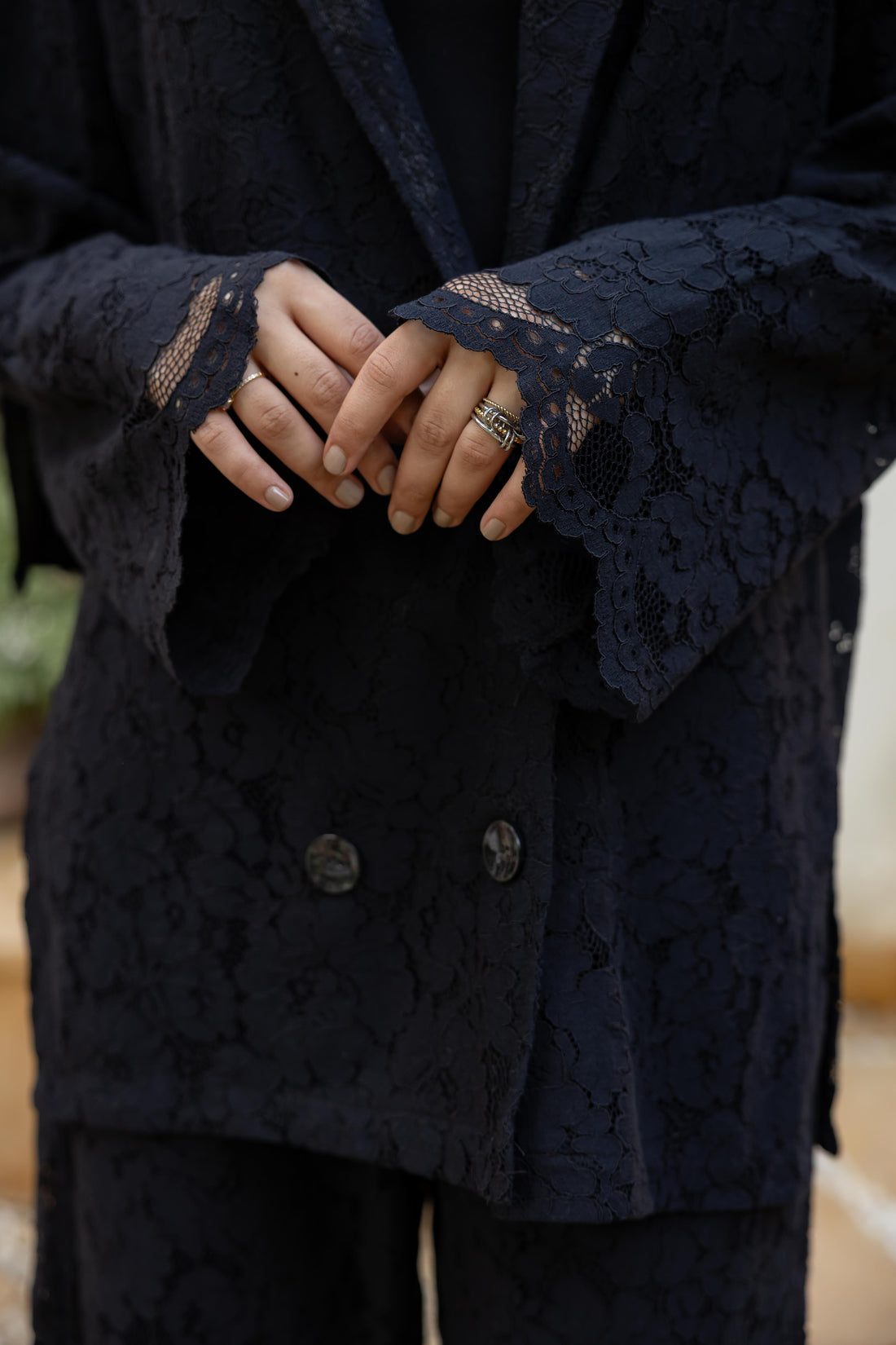 The Lace Edit in black + pants liner