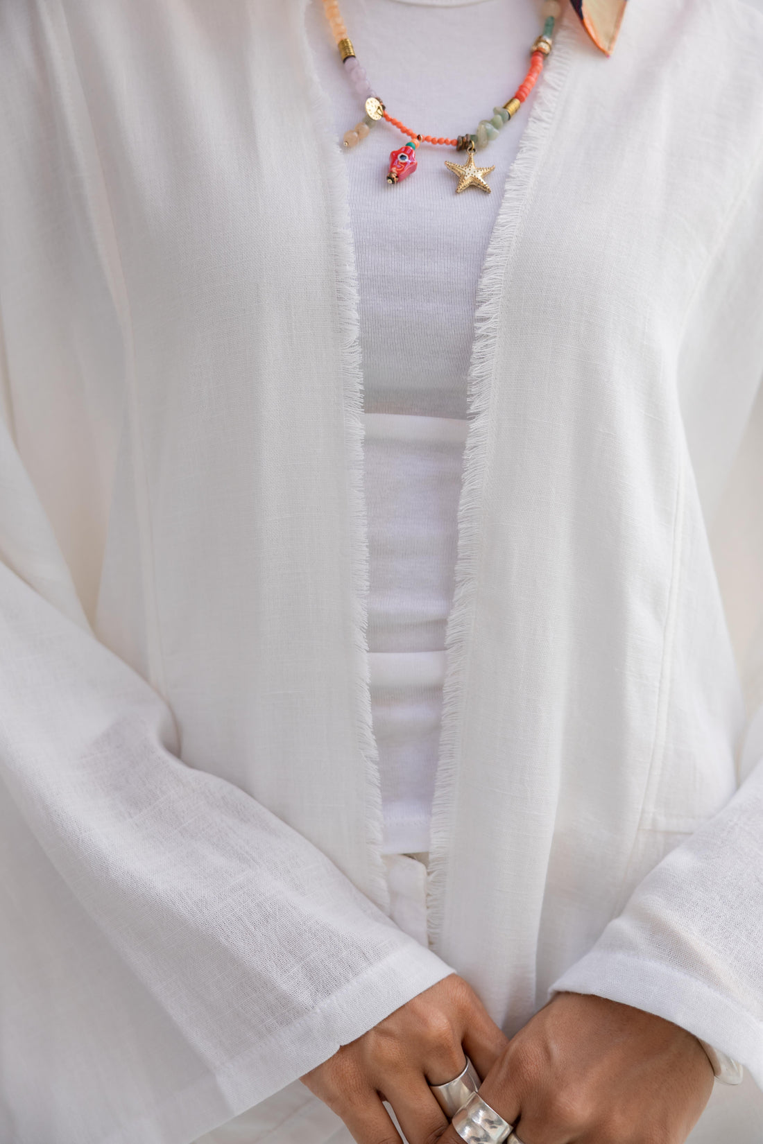 Coast kimono in White