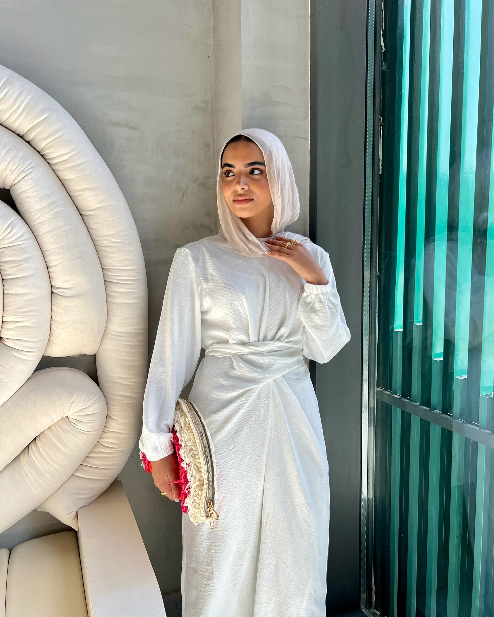 Wrap me dress in white