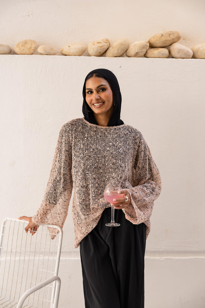 Shore Top in blush pink
