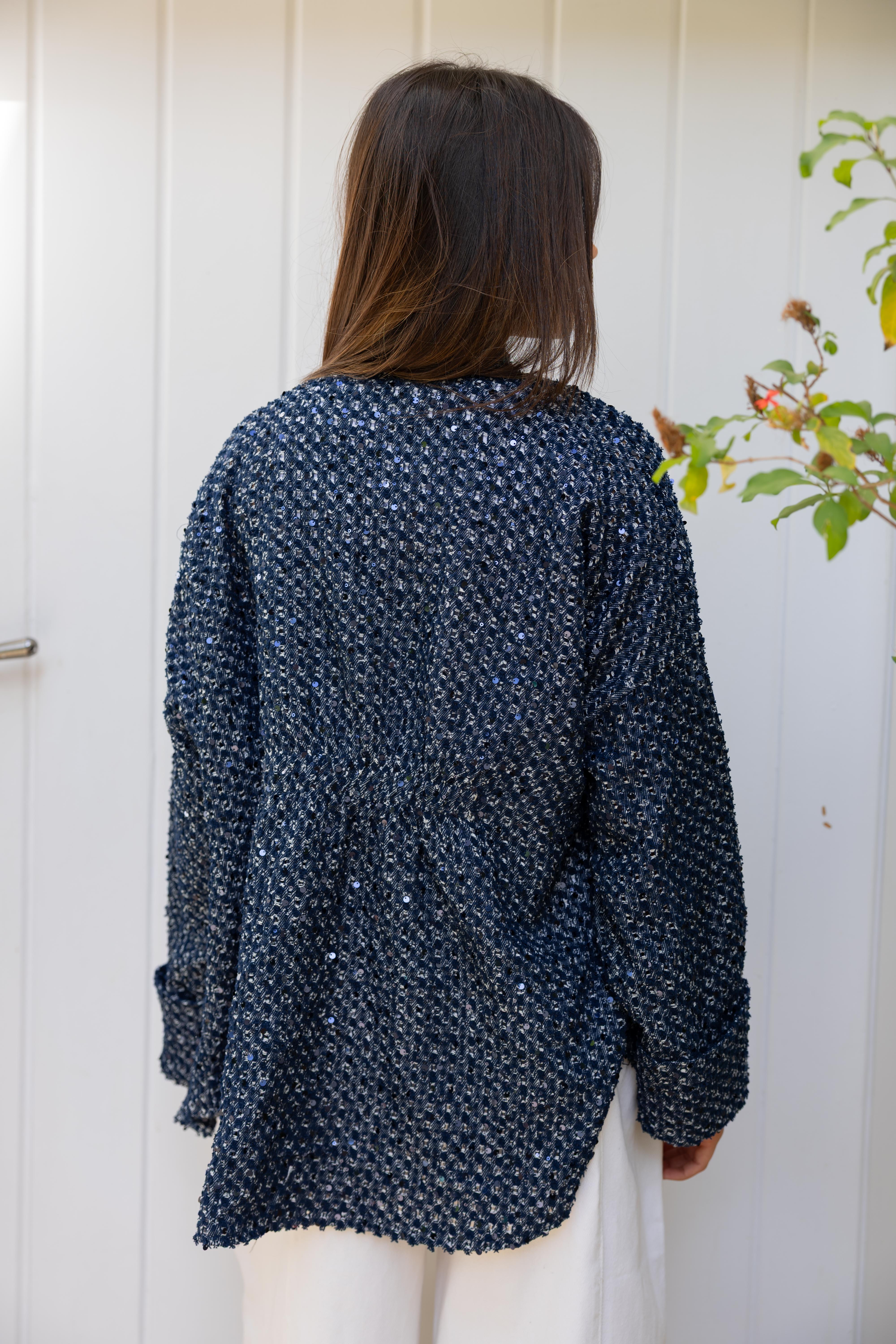 Sparkle denim shirt