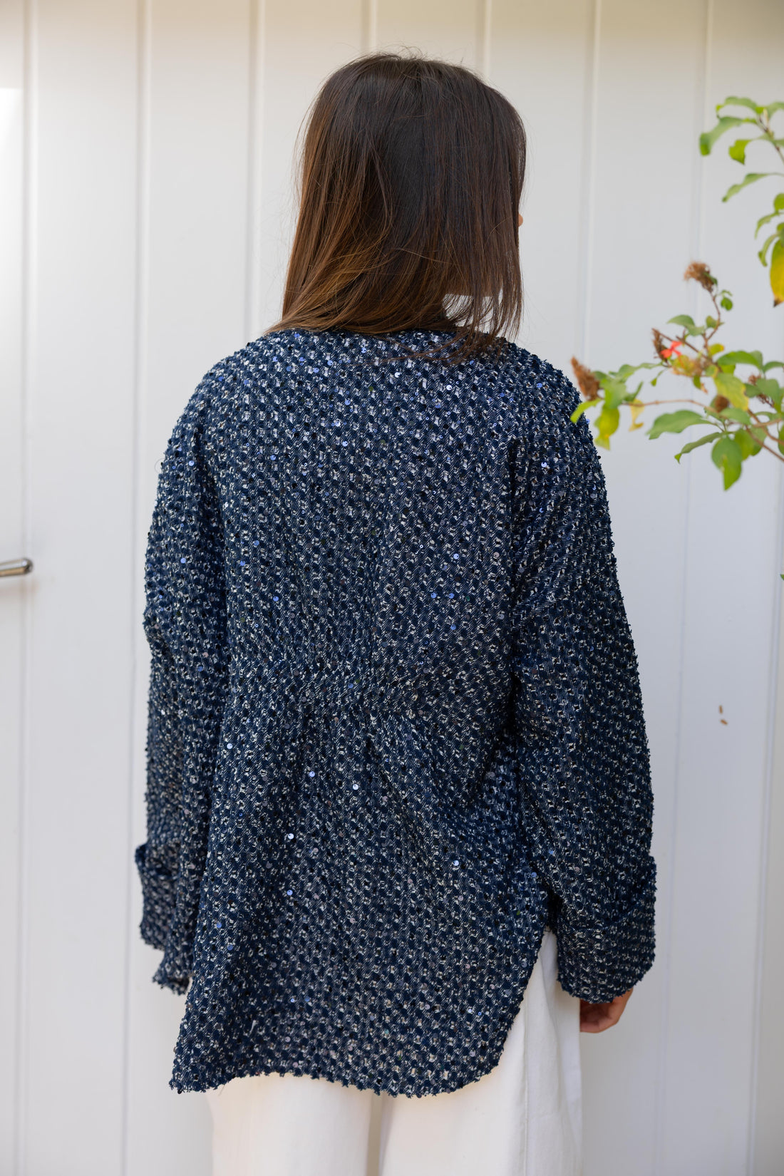 Sparkle denim shirt