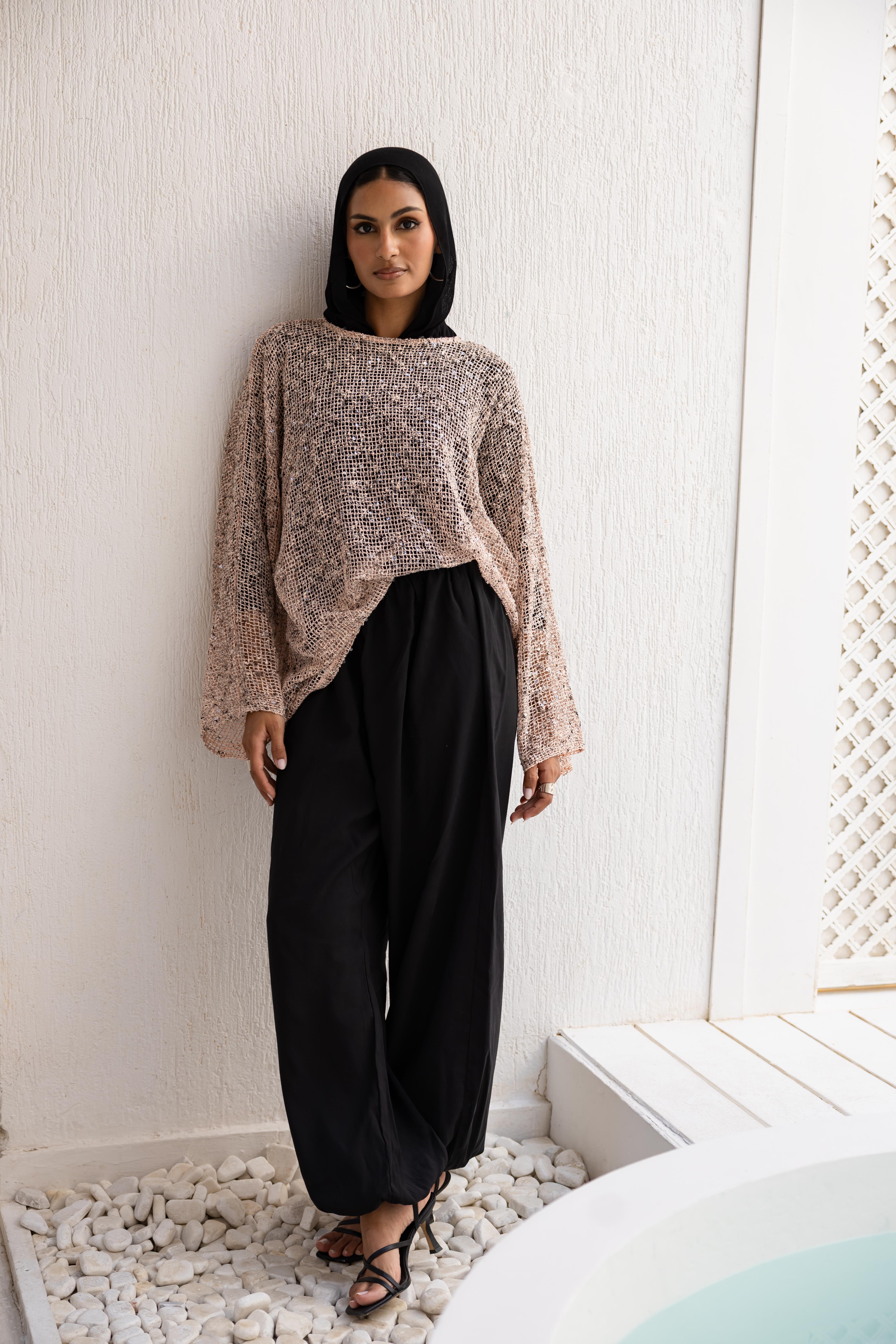 Shore Top in blush pink
