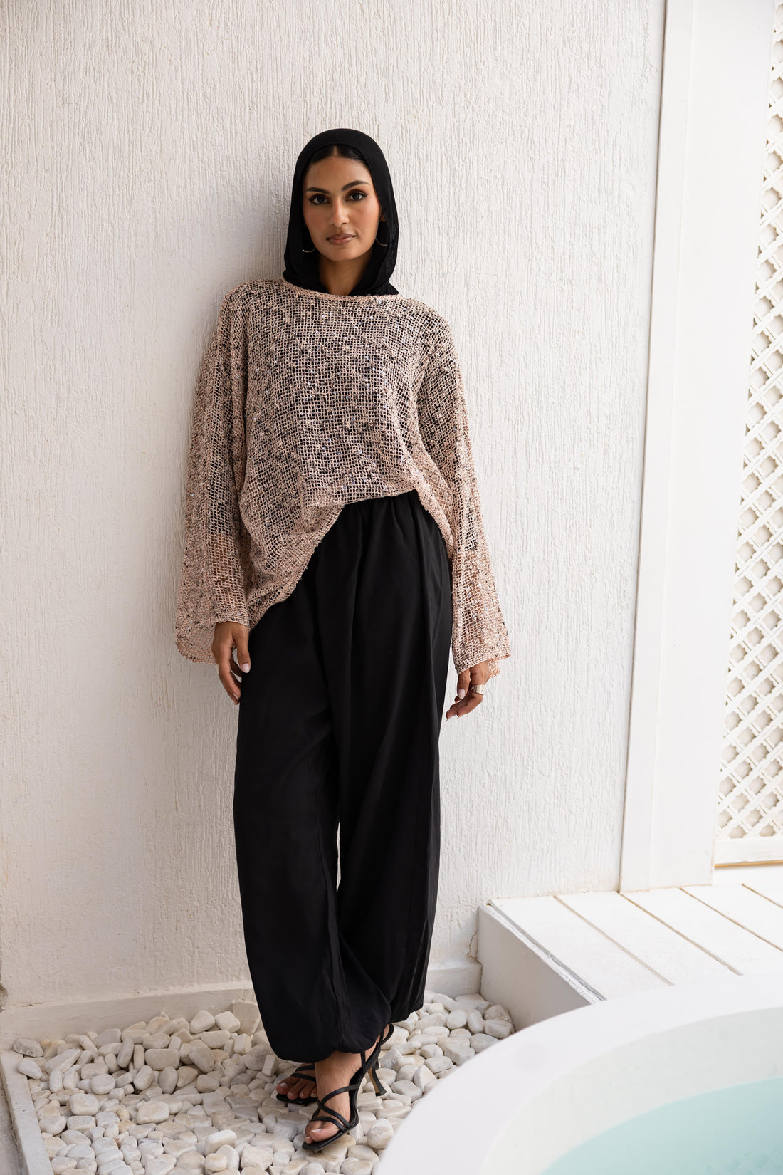 Shore Top in blush pink
