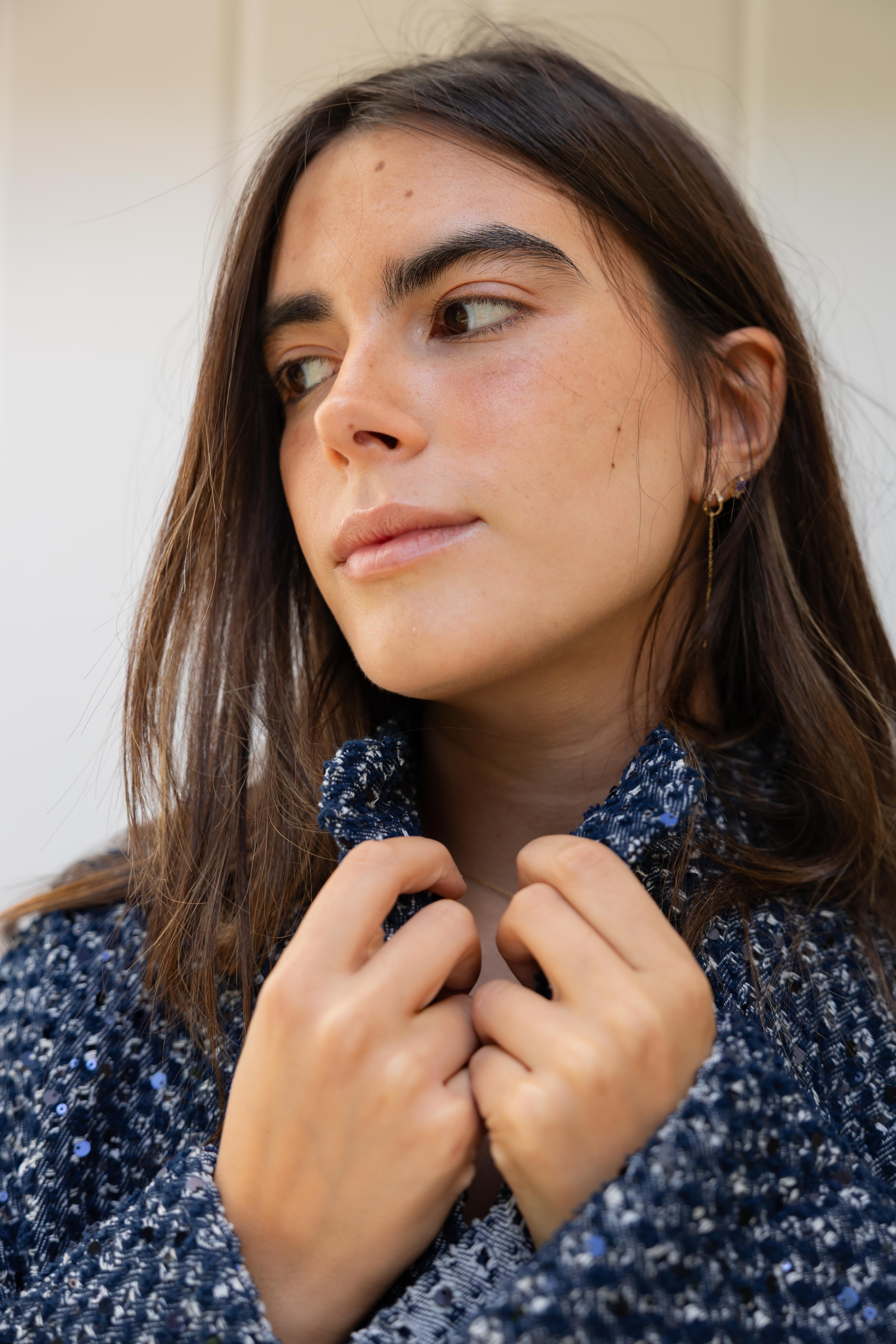Sparkle denim shirt