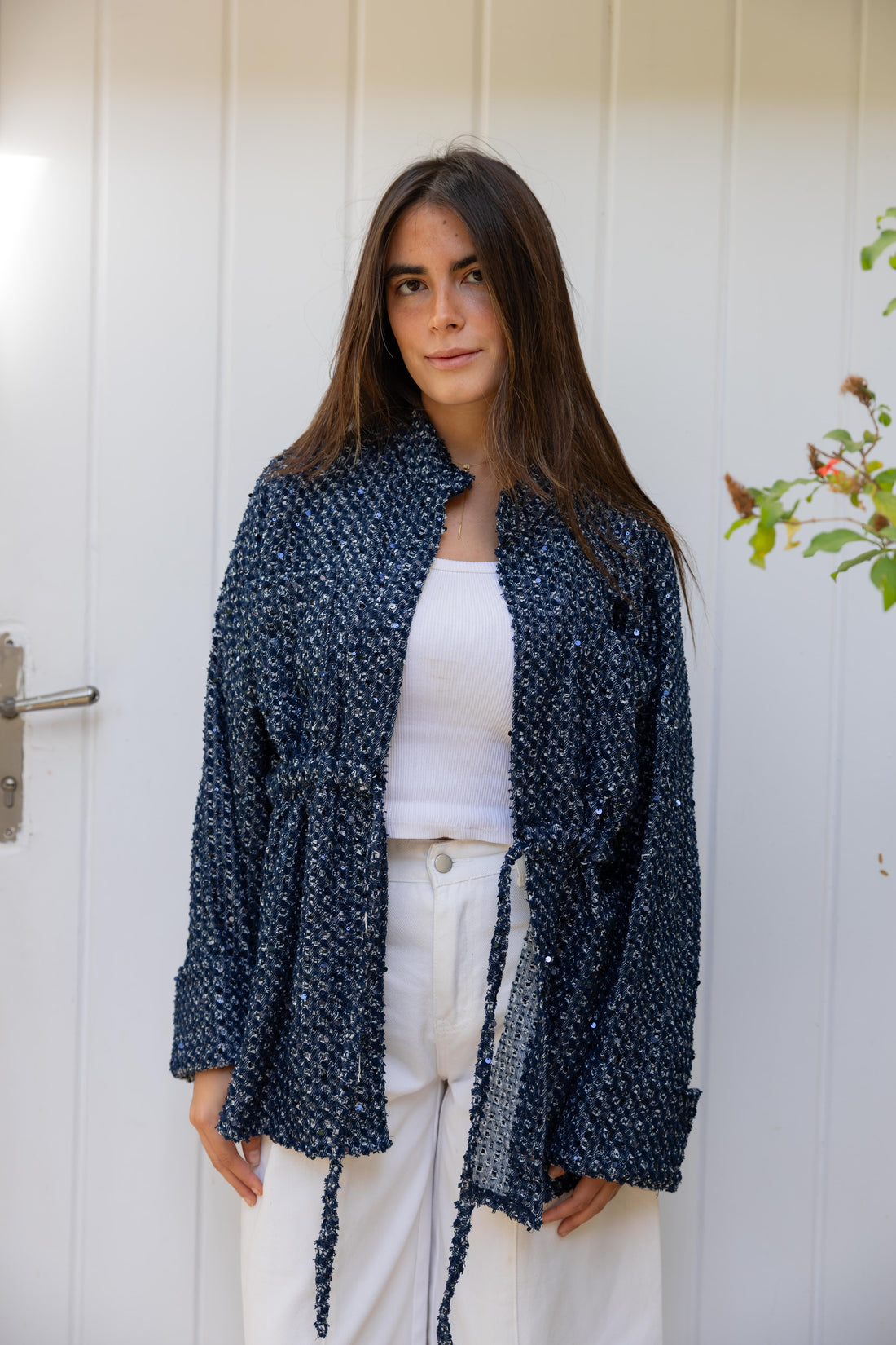 Sparkle denim shirt