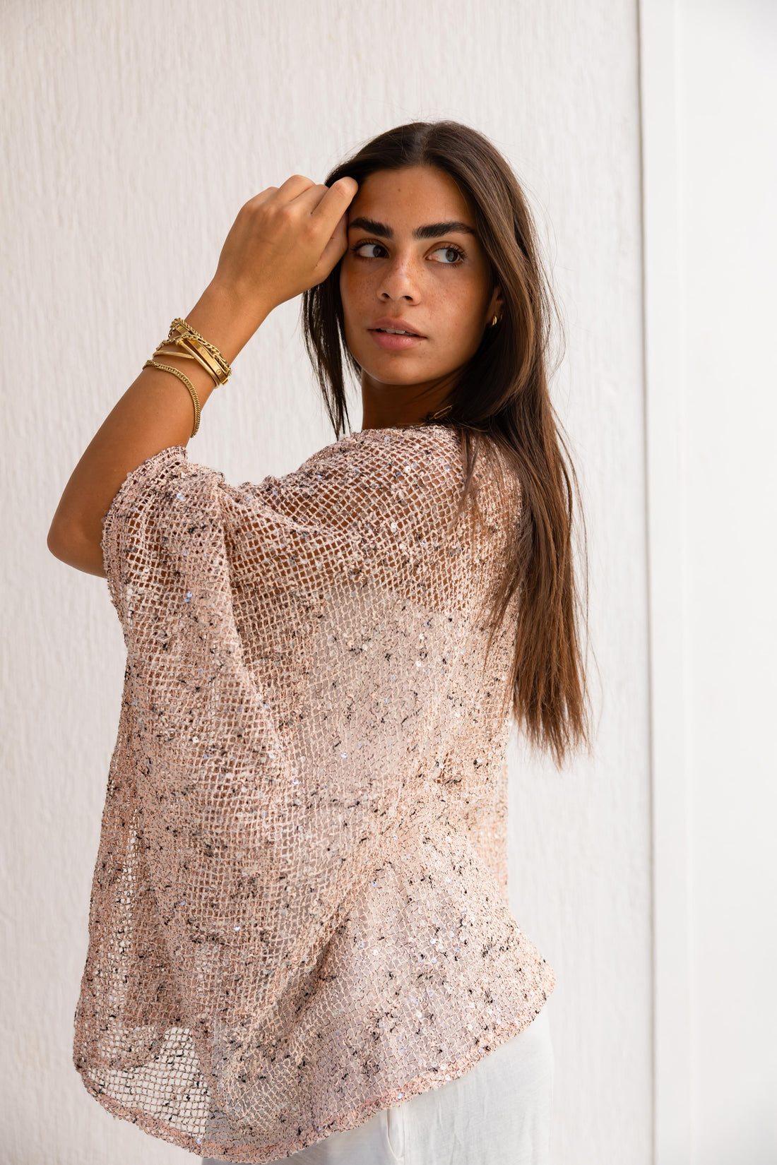 Breeze cape in Blush pink