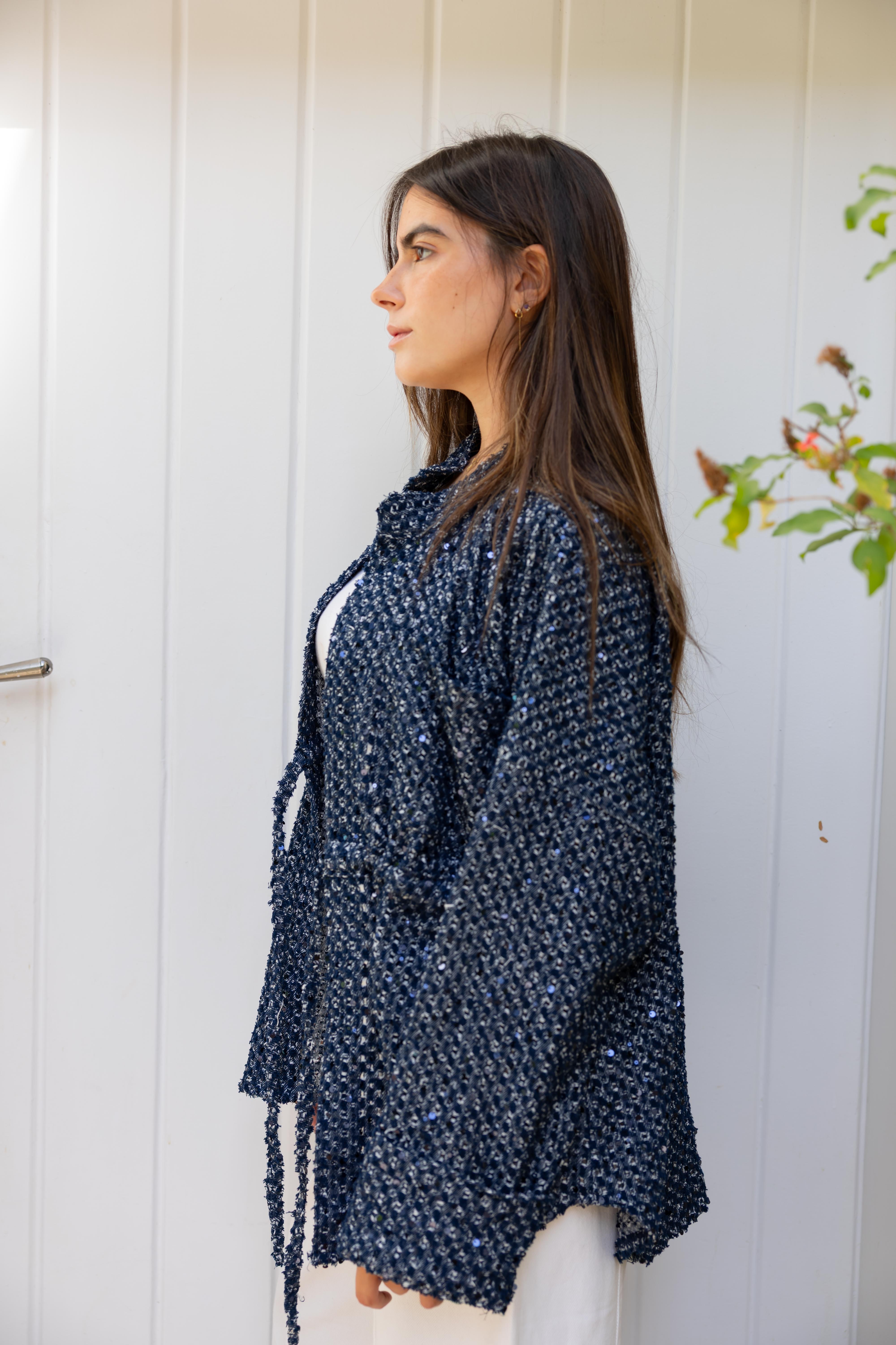 Sparkle denim shirt
