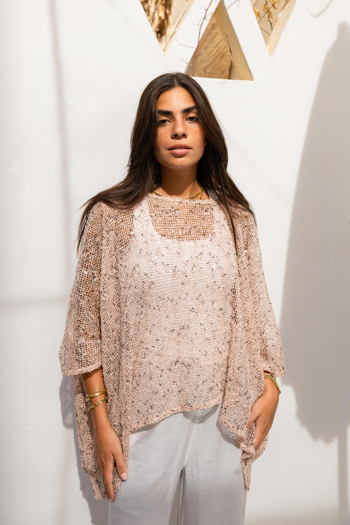 Breeze cape in Blush pink