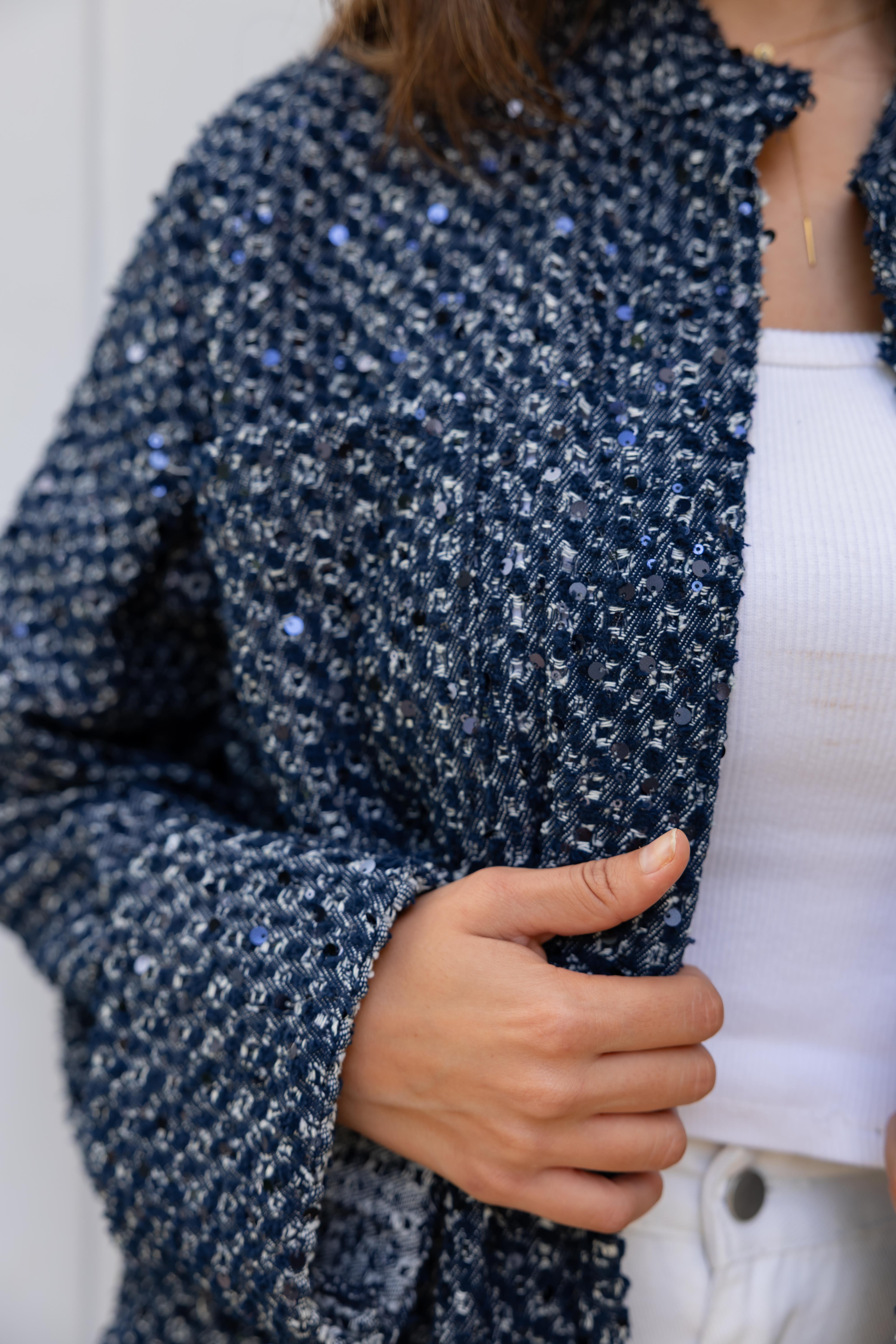 Sparkle denim shirt
