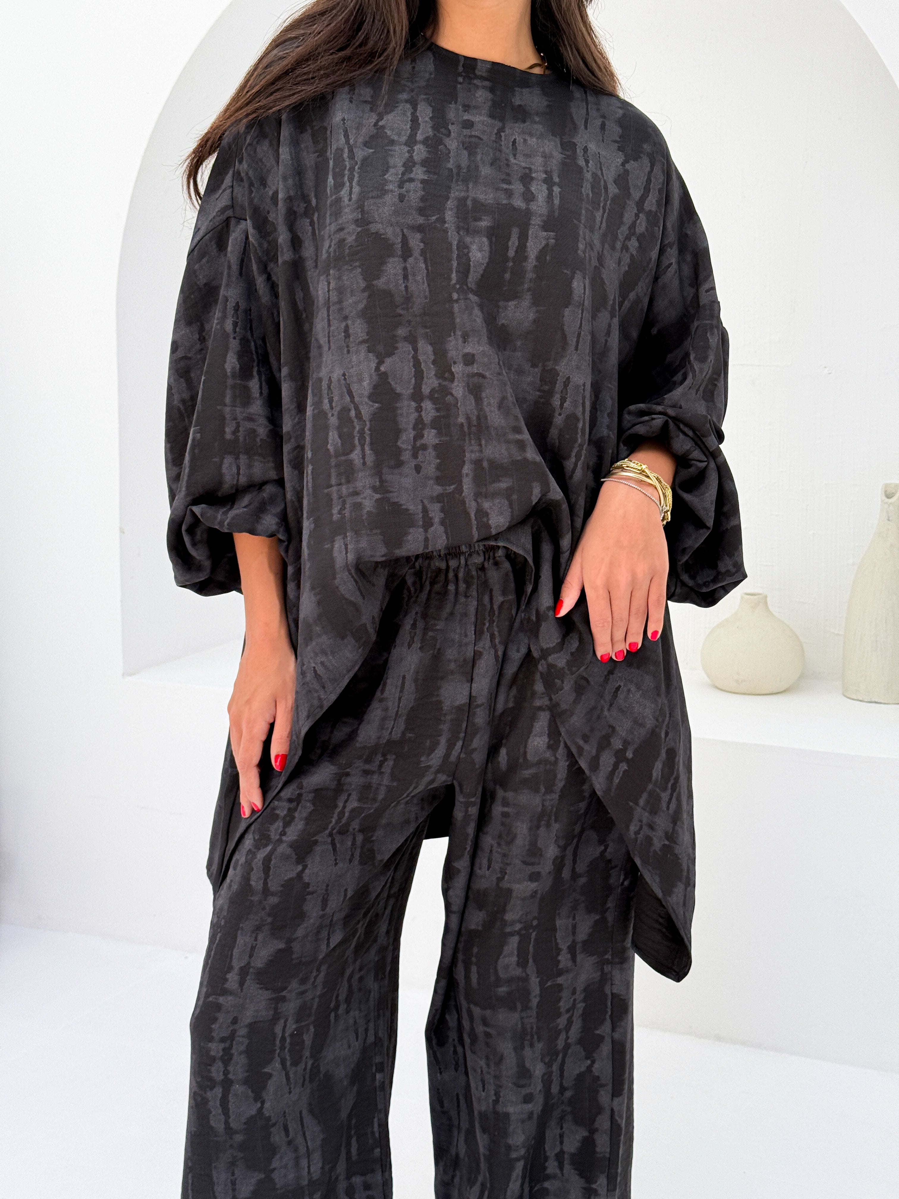Tie dye set In black