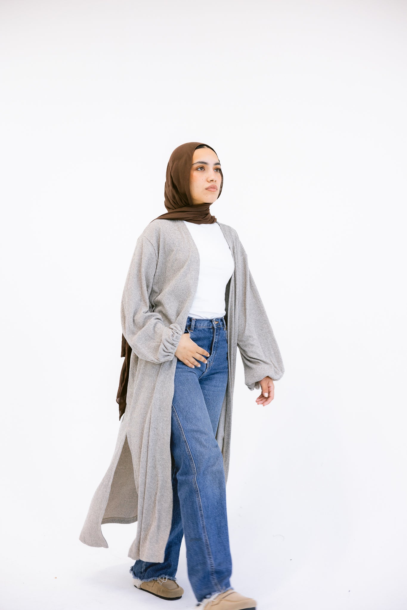 Everyday Knit Cardigan in Cafe